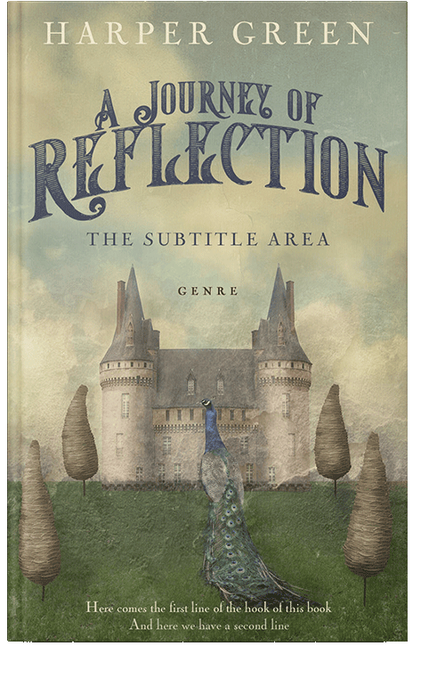 Front view of Heathered Gray #7002 - Premade Surreal Book Cover