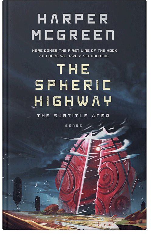 Front view of Charade #7012 - Premade Science Fiction Book Cover