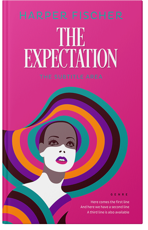 Front view of Red Violet #7044 - Premade Abstract Book Cover