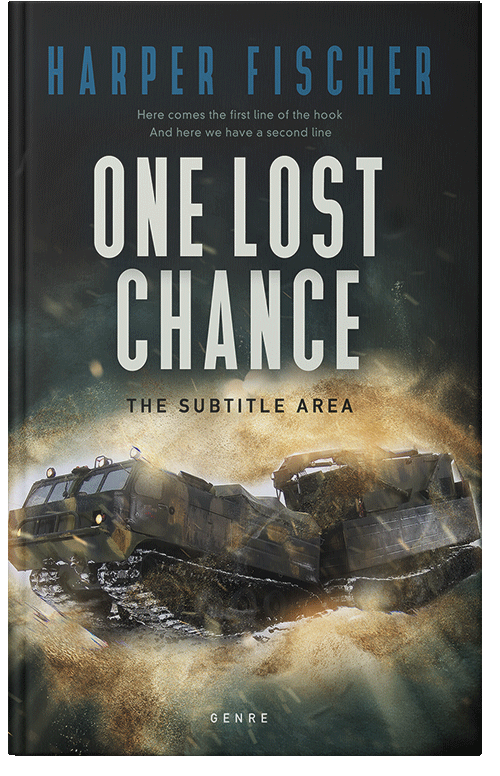 Front view of Premade Action & Adventure Book Cover - Chino