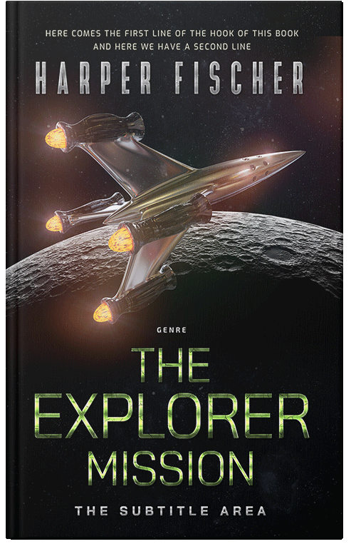 Front view of Cod Gray #7086 - Premade Science Fiction Book Cover