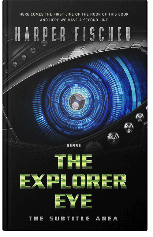 Front view of Premade Science Fiction Book Cover - Ebony