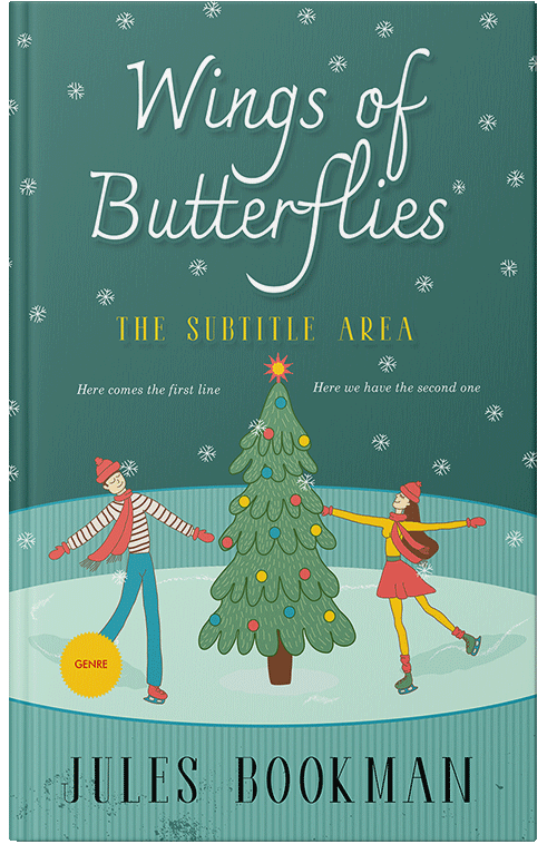 Front view of Premade Romance Book Cover - Faded Jade