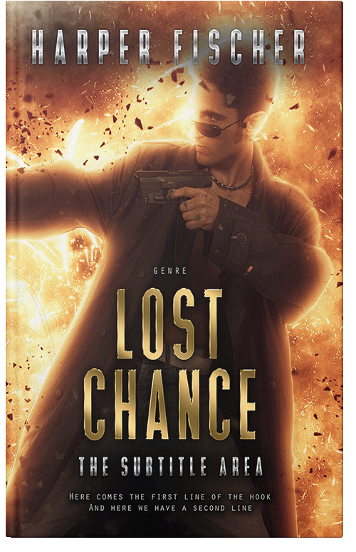 Front view of Premade Mystery & Thriller & Suspense Book Cover - Gold Sand