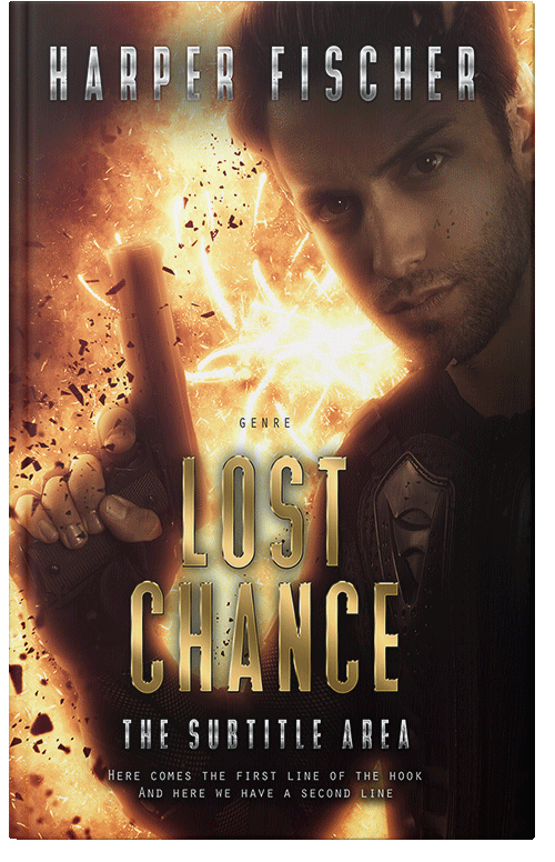 Front view of Premade Mystery & Thriller & Suspense Book Cover - Gold Sand