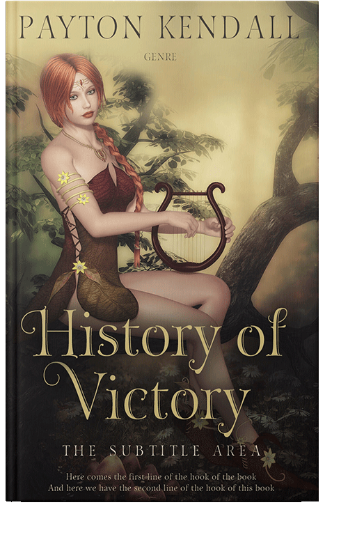 Front view of Tan #7166 - Premade Fantasy Book Cover