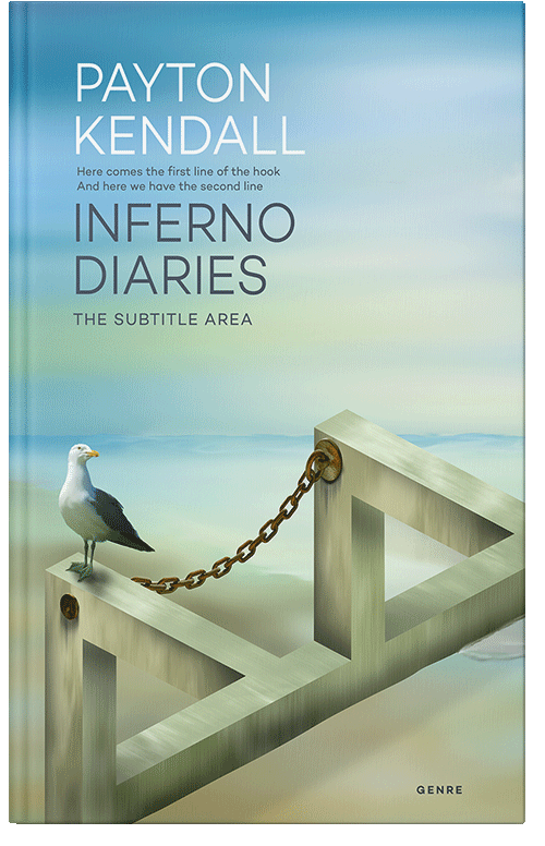 Front view of Premade Abstract Book Cover - Gum Leaf