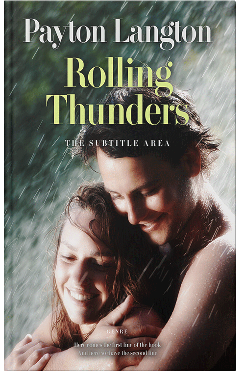 Front view of Premade Romance Book Cover - Soft Amber