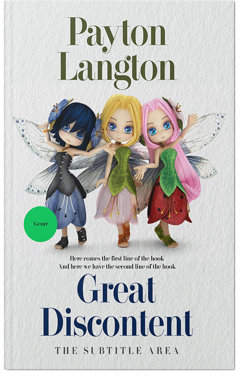 Front view of Ebb #7230 - Premade Fantasy Book Cover