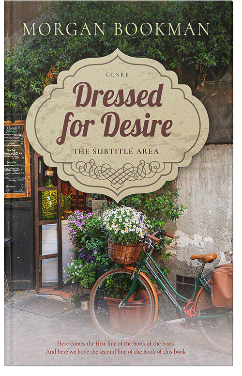 Front view of Premade Literary Fiction Book Cover - Soft Amber