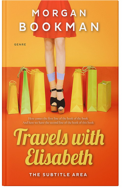 Front view of Premade Chick Lit Book Cover - Carrot Orange
