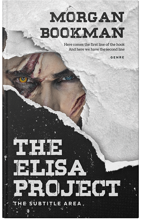 Front view of Premade Horror Book Cover - Timberwolf