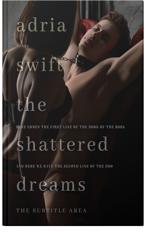 Front view of Black #7358 - Premade Erotica Book Cover