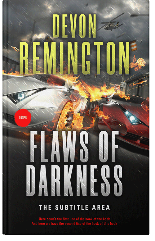 Front view of Premade Action & Adventure Book Cover - Brandy