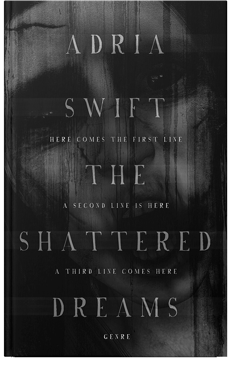 Front view of Cod Gray #7405 - Premade Horror Book Cover