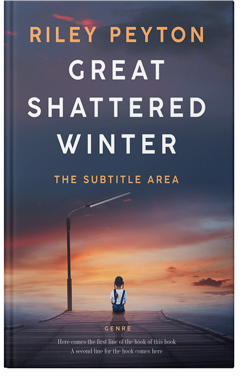 Front view of Bright Gray #7428 - Premade Literary Fiction Book Cover