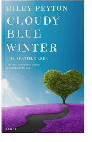 Pre Made Book Cover Curious Blue