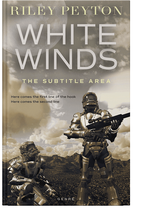 Front view of Pale Oyster #7485 - Premade Science Fiction Book Cover