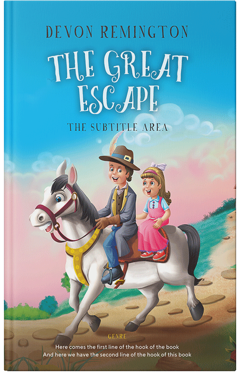 Front view of Premade Children's Book Cover - Cerulean