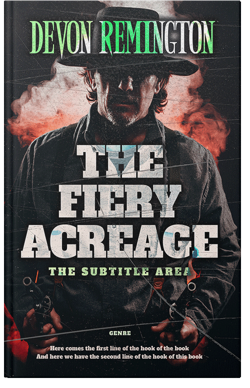 Front view of Premade Action & Adventure Book Cover - Clam Shell