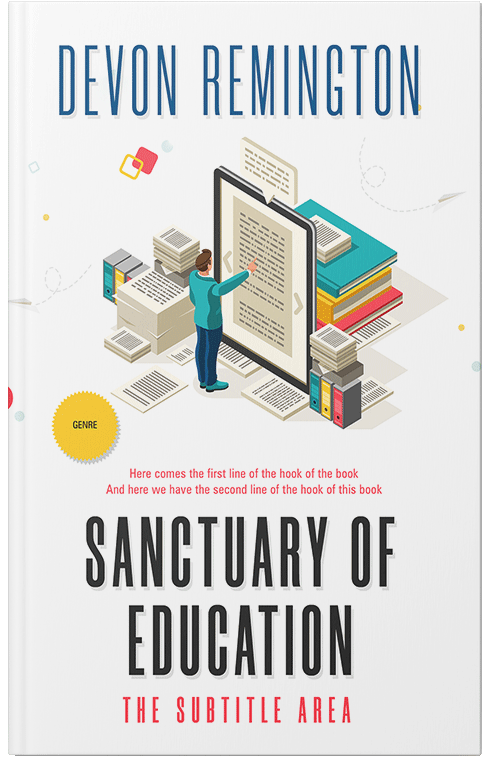 Front view of Premade Education Book Cover - Satin Linen