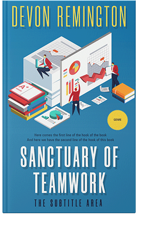 Pre Made Book Cover Eastern Blue