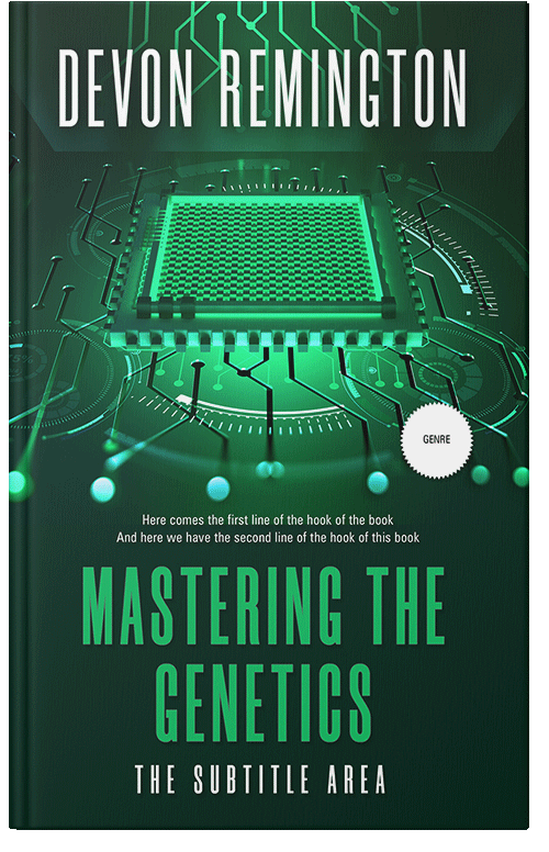 Front view of Bottle Green #7588 - Premade Abstract Book Cover