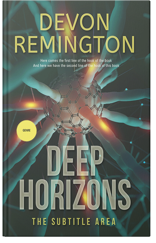 Front view of Premade Abstract Book Cover - Nandor