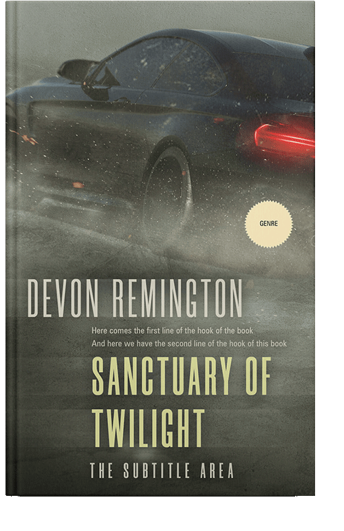 Front view of Fuscous Gray #7603 - Premade Action & Adventure Book Cover