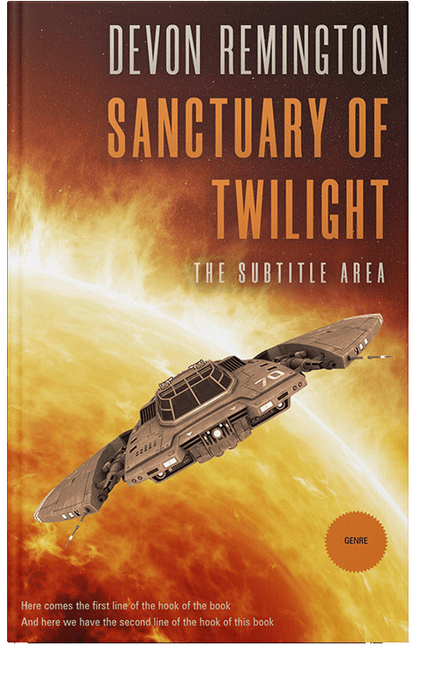 Front view of Aubergine #7614 - Premade Science Fiction Book Cover