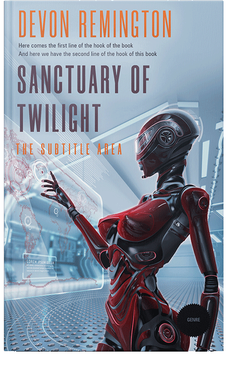 Front view of Rock Blue #7616 - Premade Science Fiction Book Cover