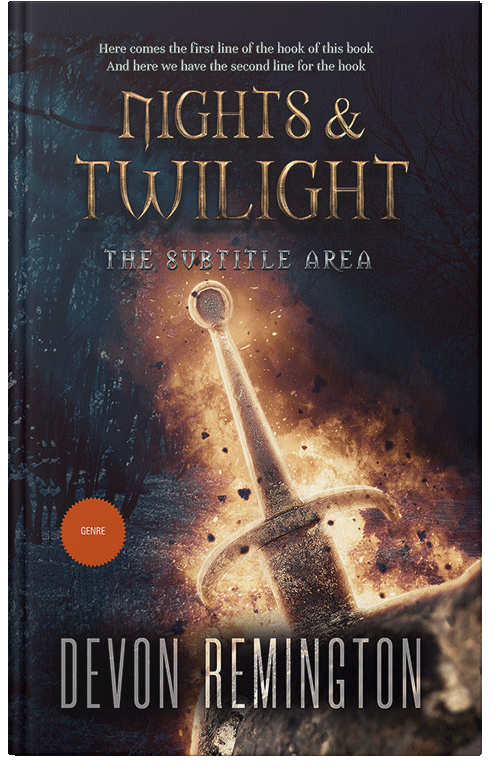 Front view of Premade Fantasy Book Cover - Tan