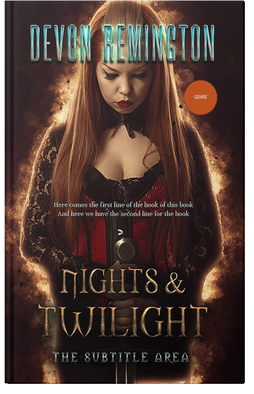Front view of Tamarind #7634 - Premade Fantasy Book Cover