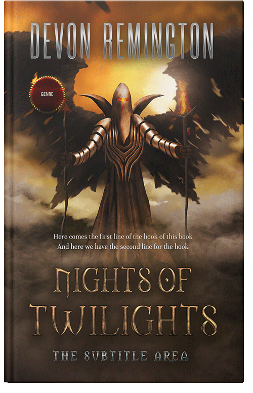 Front view of Premade Fantasy Book Cover - Black Marlin