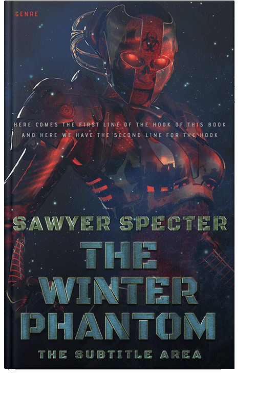 Front view of Steel Gray #7712 - Premade Science Fiction Book Cover