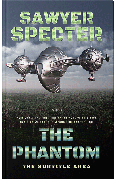 Front view of Clay Ash #7718 - Premade Science Fiction Book Cover