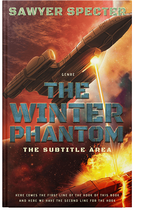 Front view of Cedar #7721 - Premade Science Fiction Book Cover