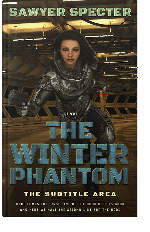 Front view of Mikado #7722 - Premade Science Fiction Book Cover