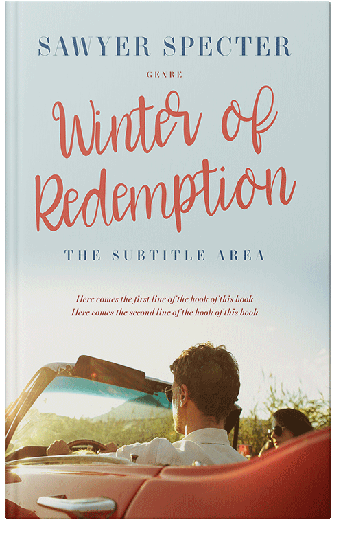 Front view of Premade Romance Book Cover - Brown Rust