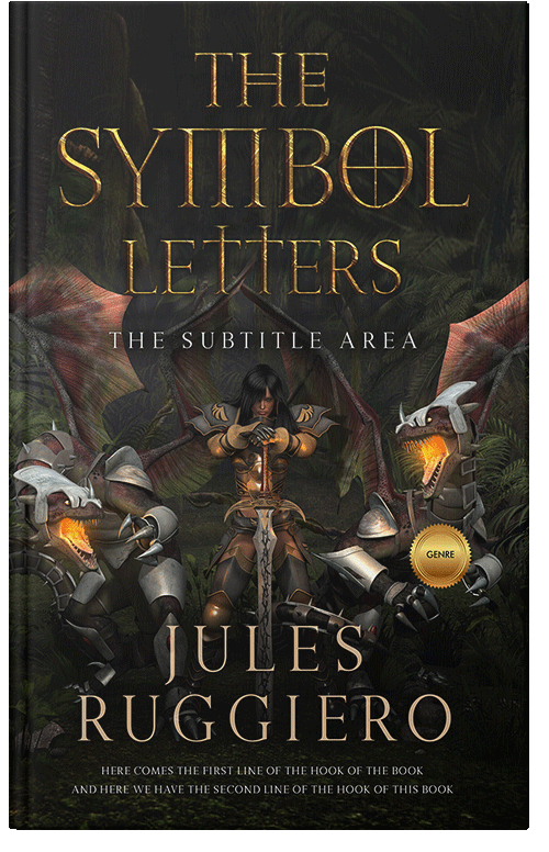 Front view of Rangoon Green #7795 - Premade Fantasy Book Cover