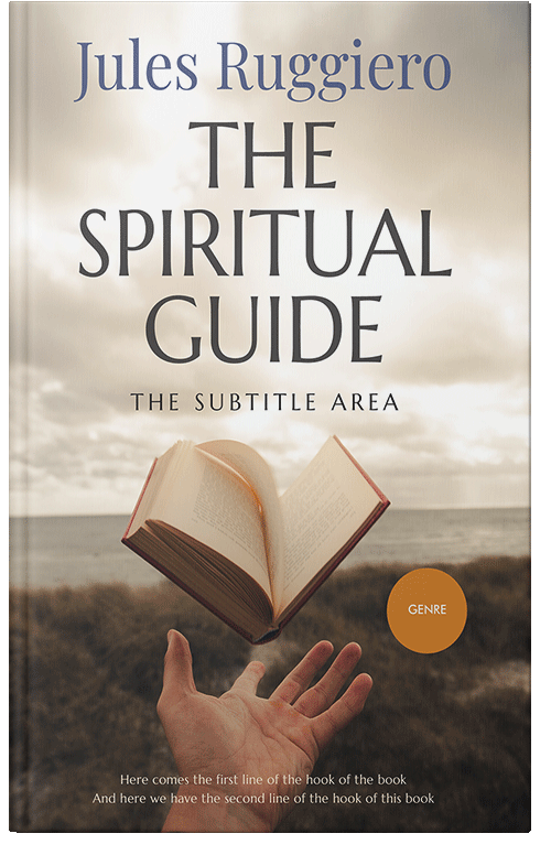 Front view of Premade Religion & Spirituality Book Cover - Taupe