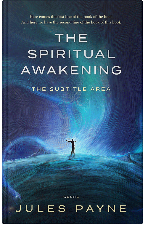 Front view of Premade Health & Mind & Body Book Cover - Blue Zodiac