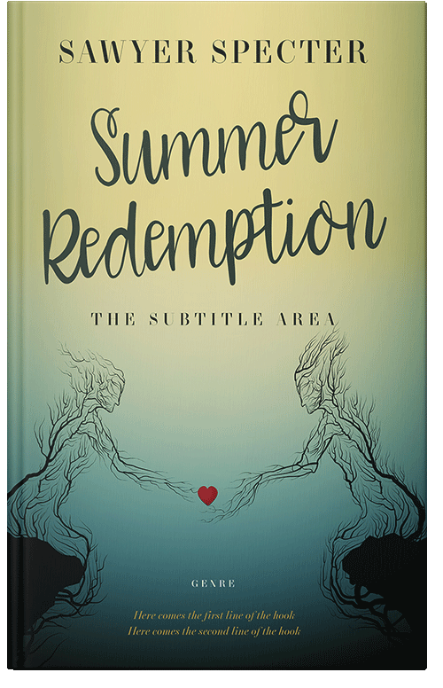 Front view of Premade Romance Book Cover - Thistle Green