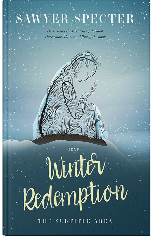 Front view of Smalt Blue #7836 - Premade Abstract Book Cover