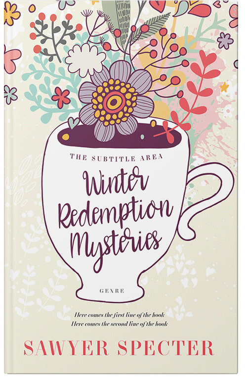 Front view of Premade Poetry Book Cover - Dawn Pink