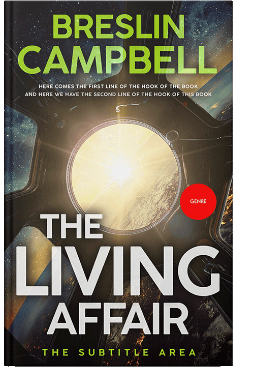 Front view of Double Spanish White #7896 - Premade Science Fiction Book Cover