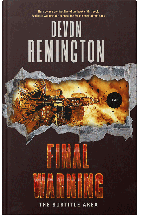 Front view of Premade Mystery & Thriller & Suspense Book Cover - Antique Brass