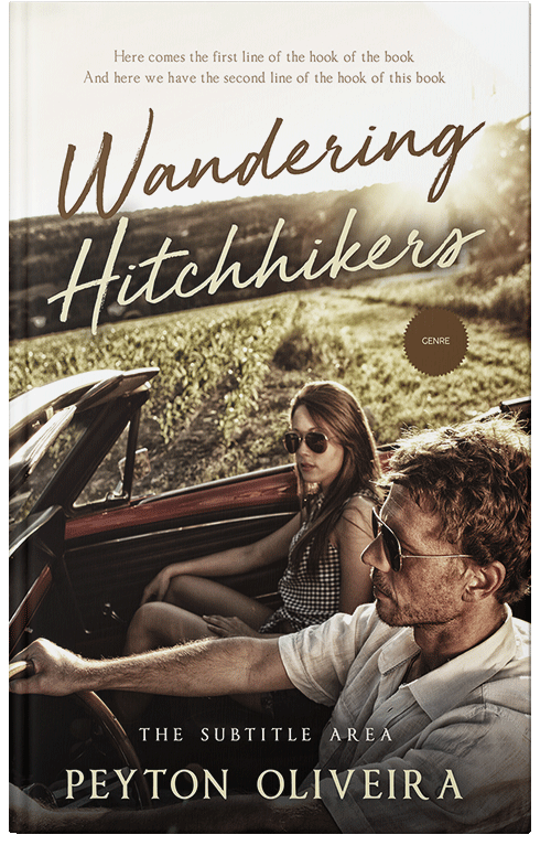 Front view of Premade Travel Book Cover - English Walnut