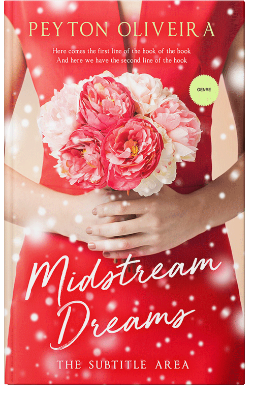 Front view of Premade Romance Book Cover - Alizarin Crimson