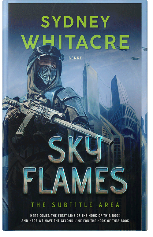 Front view of Premade Apocalyptica Book Cover - Ebony